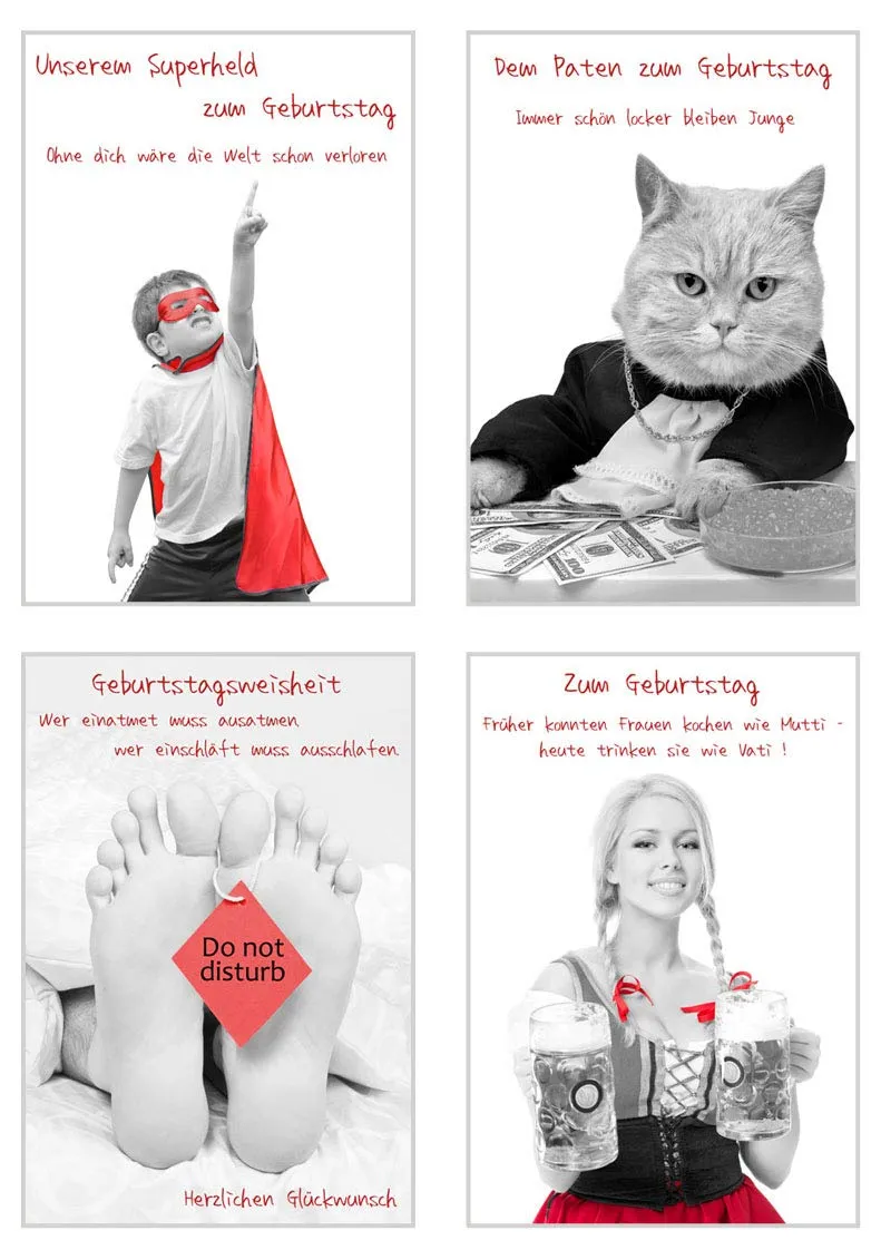 Edition Seidel 20227 verjaardagskaarten set 20 modern