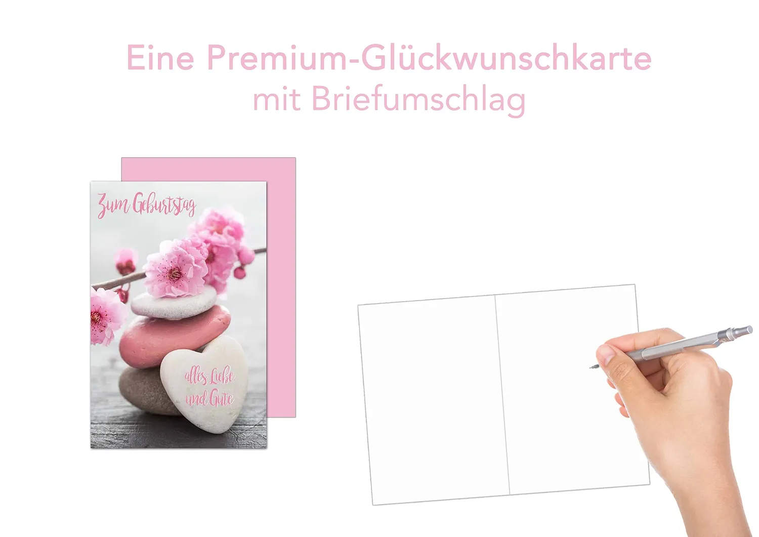 Edition Seidel G2779 SW023 verjaardagskaart met envelop hart