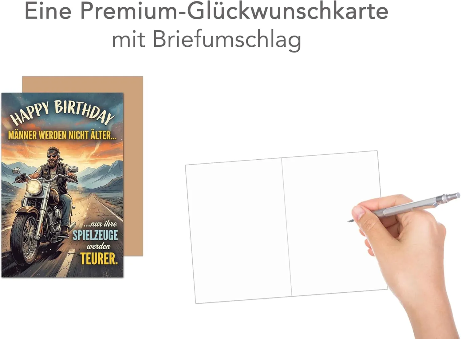 Edition Seidel Premium G3881 SW026 verjaardagskaart motor humor