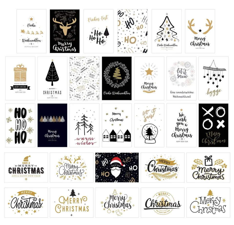 Edition Seidel 20671 kerst postkaarten set 30 stuks