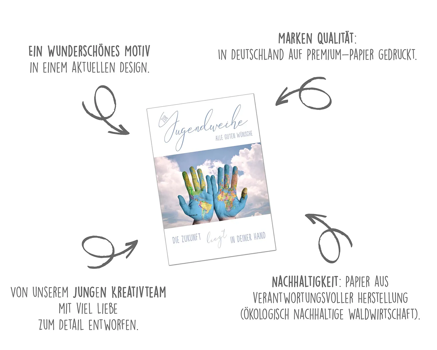 Edition Seidel Premium JW125 SW023 felicitatiekaart jeugdwijding envelop