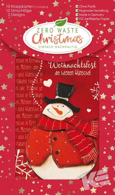 Kurt Eulzer 22-5788 kerstkaarten set 10 zero waste