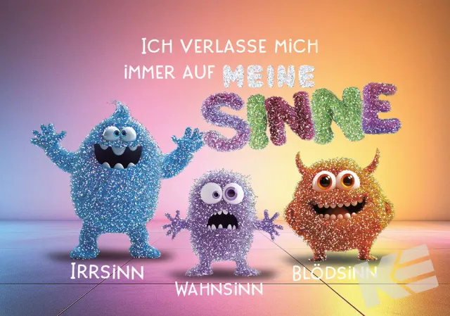 Kurt Eulzer 30-0223 postkaarten monster glitter 10 stuks