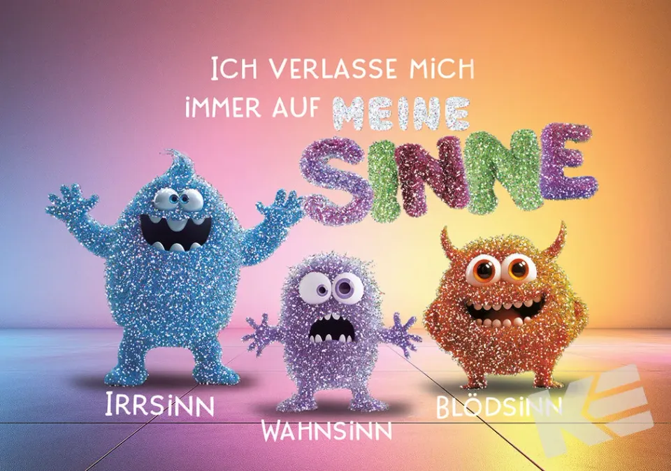 Kurt Eulzer 30-0223 postkaarten monster glitter 10 stuks