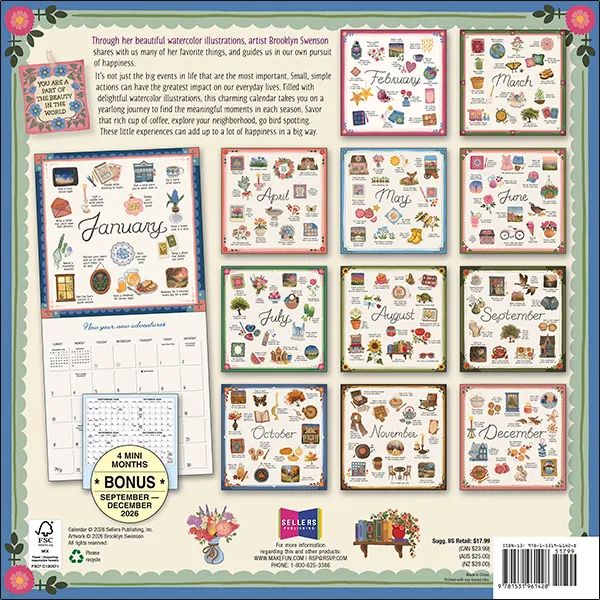 Sellers Publishing Moments That Matter 2027 wandkalender aquarel