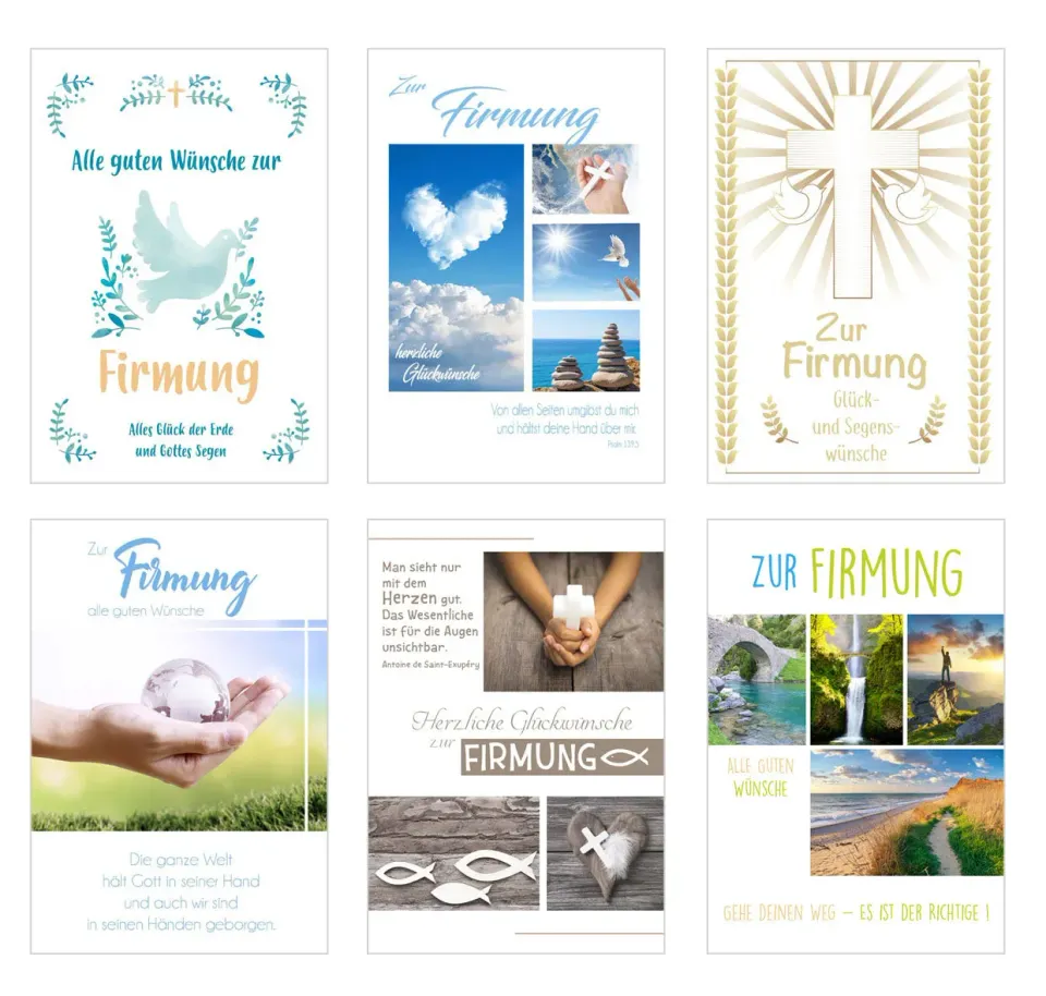 Edition Seidel Premium 20526 vormselkaarten set 6 met envelop