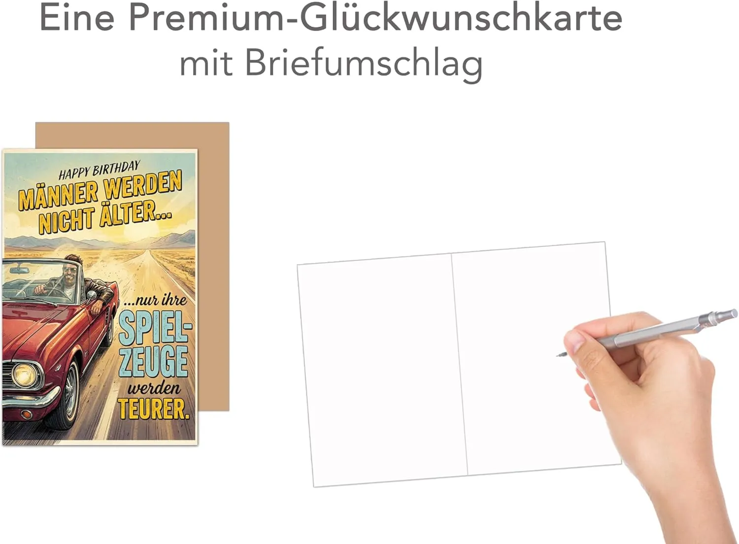 Edition Seidel Premium verjaardagskaart G3882 SW026 cabrio
