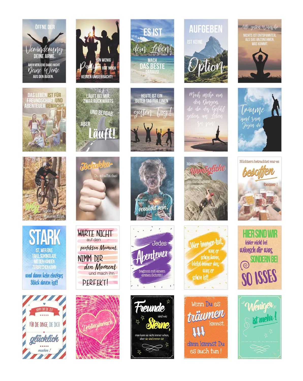 Edition Seidel Leben & Momente 20122 postkaarten set 100 spreuken