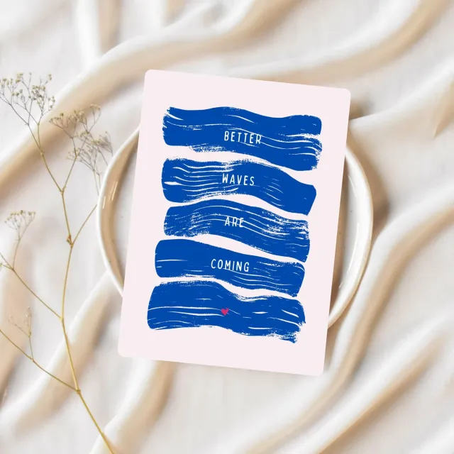 Lilly Braun Waves 5059 postkaart golfdesign