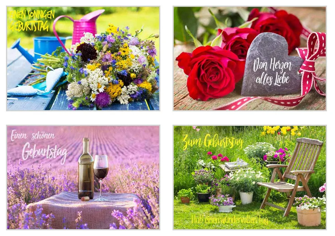 Edition Seidel verjaardagskaarten 20843 set 12 stuks