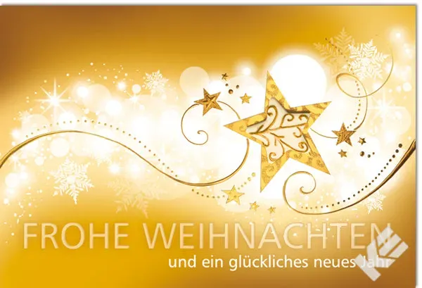 Kurt Eulzer 22-1506 kerstkaart goud met ster