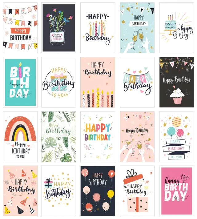 Edition Seidel 20851 verjaardagskaarten set 20 postkaarten