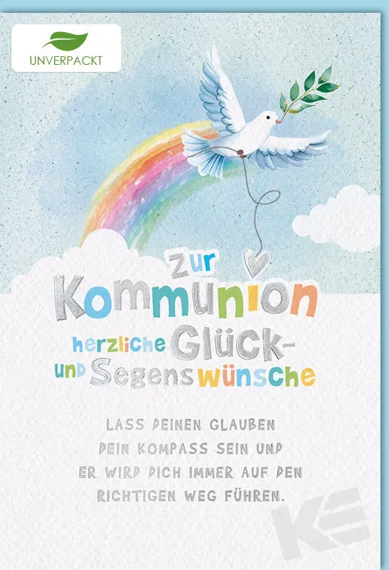 Kurt Eulzer 12-1093 Communiekaart Duif Regenboog Enkel