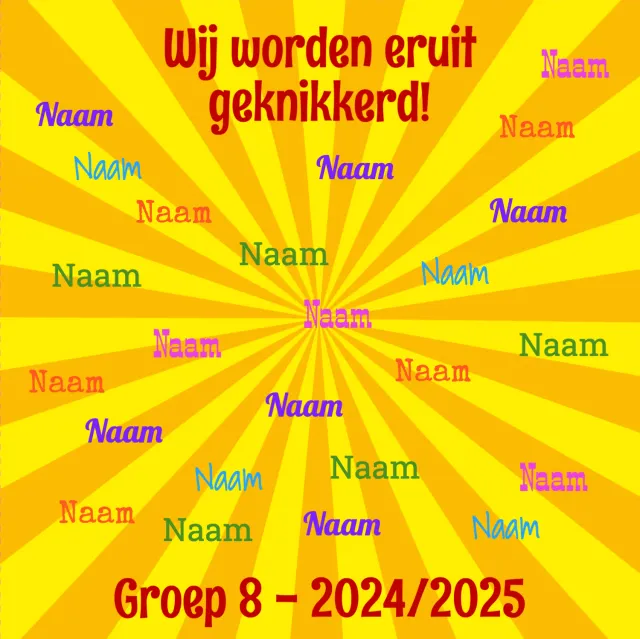 Gozi Stoeptegel Groep 8 Straal tegel afscheid