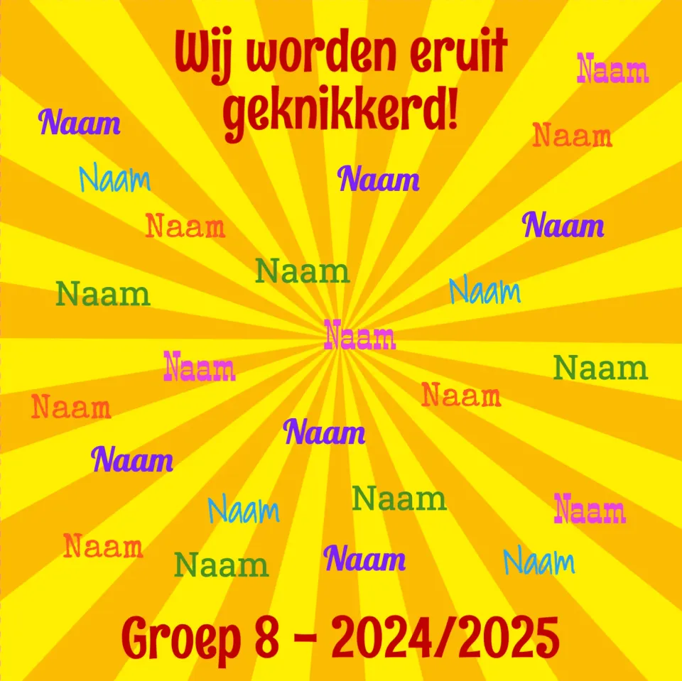Gozi Stoeptegel Groep 8 Straal tegel afscheid