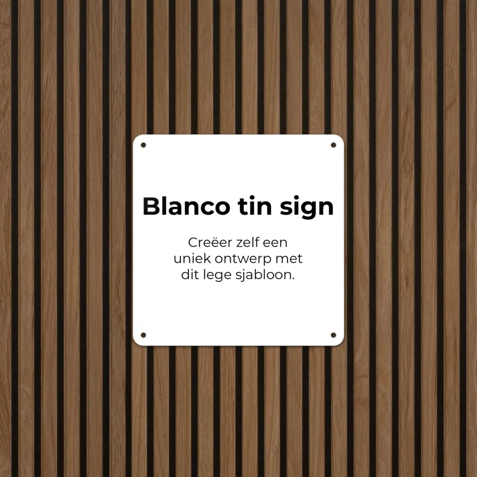 Gozi Blanco metalen bord 20x20cm zelf ontwerpen