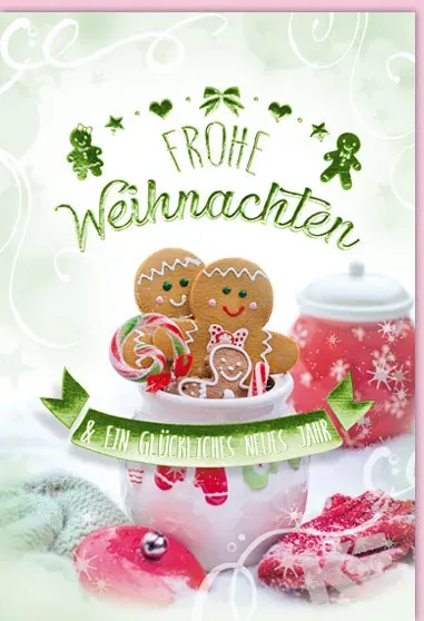 Kurt Eulzer 22-1251 kerstkaart koekjes met prägung