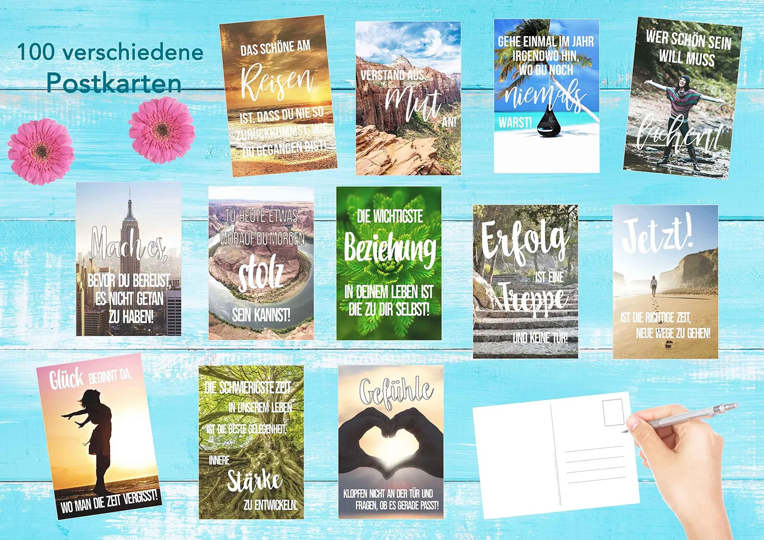 Edition Seidel Leben & Momente 20248 postkaarten set 100 spreuk