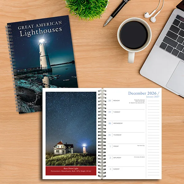 Sellers Publishing Lighthouses 2027 weekplanner vuurtorens