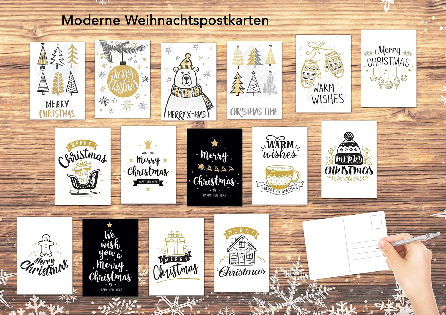 Edition Seidel 21114 kerst ansichtkaarten set 30 zijdemat