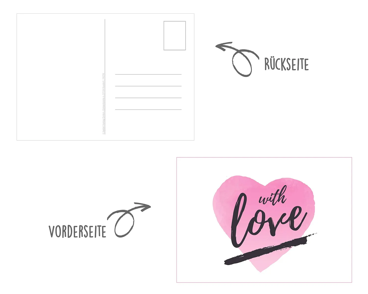 Edition Seidel huwelijk postkaarten set 52 stuks A6 liefde