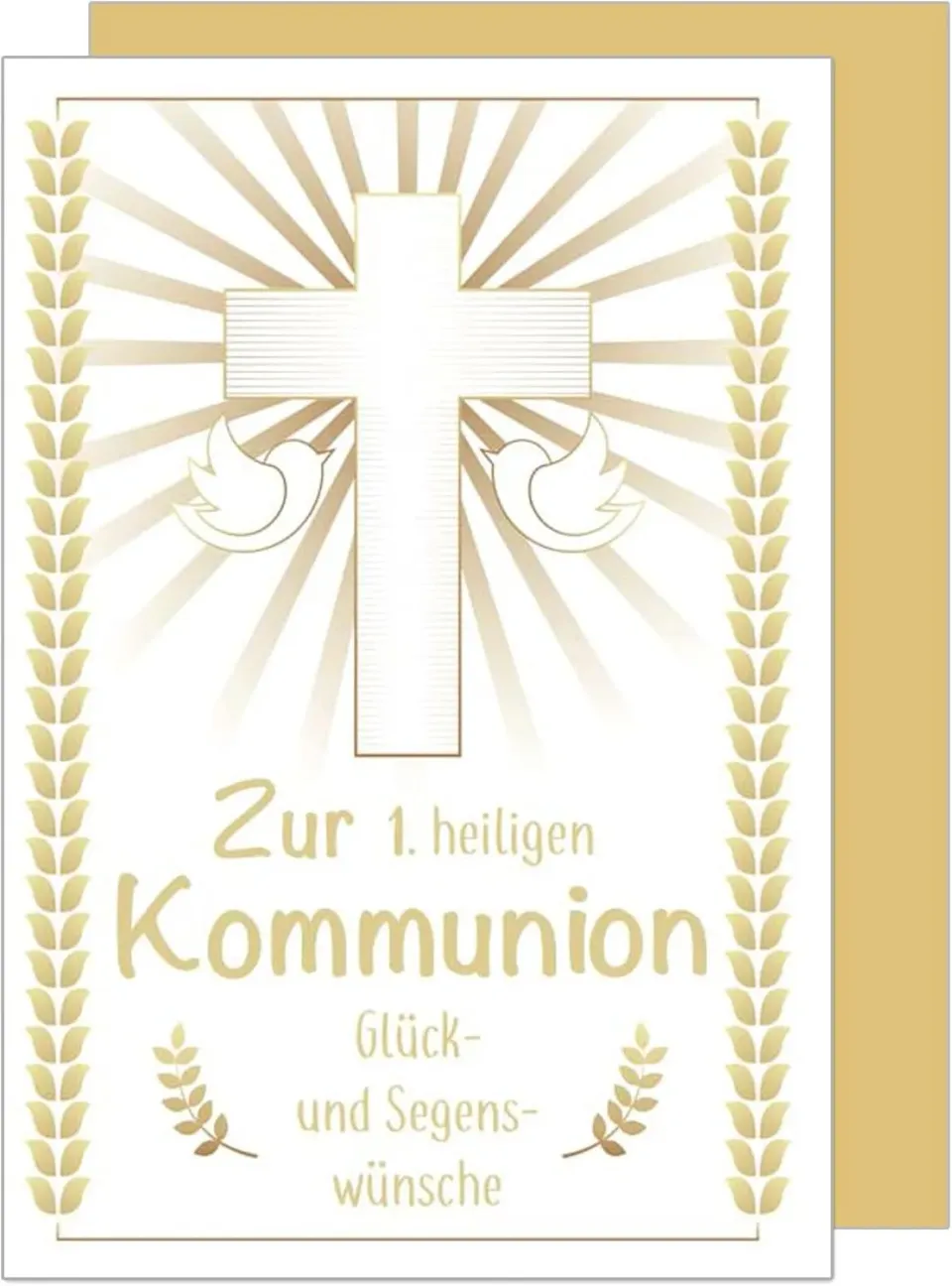 Edition Seidel Premium KO265 communiekaart met envelop kruis