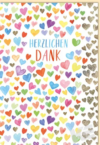 Kurt Eulzer 41-1184 bedankkaart harten wit