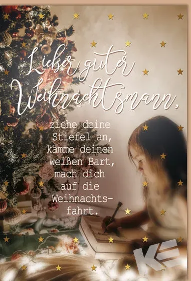 Kurt Eulzer 22-1525 kerstkaart Lieber guter Weihnachtsmann per stuk