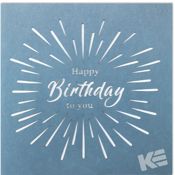 Kurt Eulzer 51-5068 verjaardagskaart Happy Birthday laser