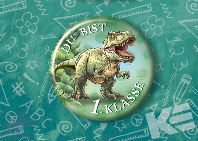 Kurt Eulzer 01-0387 Magneet Button Dino School