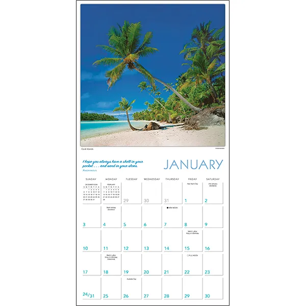Sellers Publishing Islands in the Sun 2027 wandkalender tropisch