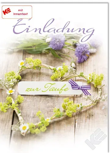 Kurt Eulzer 32-3705 uitnodiging hart bloemen 5 stuks