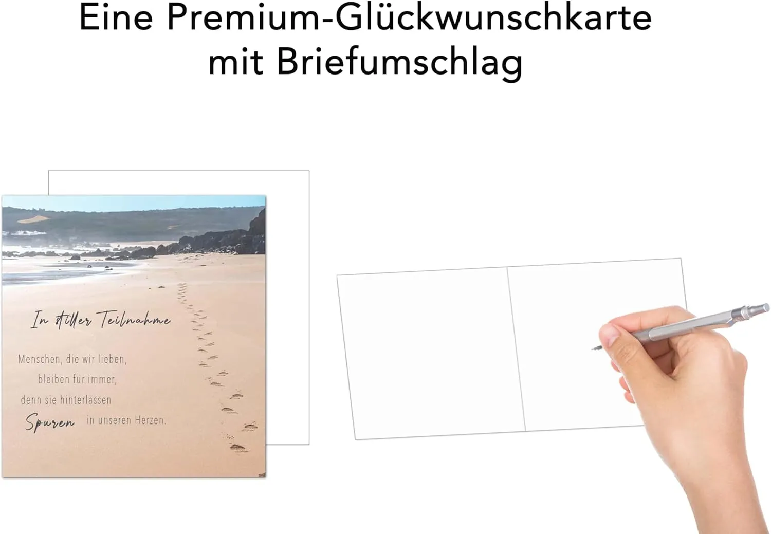 Edition Seidel Premium rouwkaart TQ143 vierkant zee