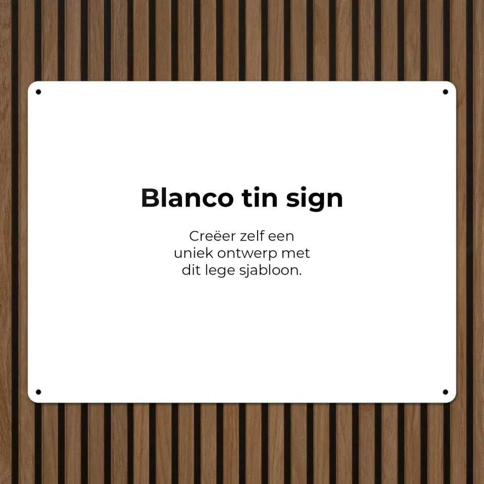 Gozi Blanco metalen bord 40x30cm leeg sjabloon