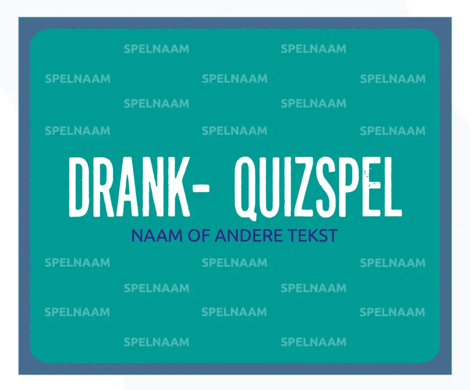 Gozi Quiz drankspel kaarten 110x90 liggend set