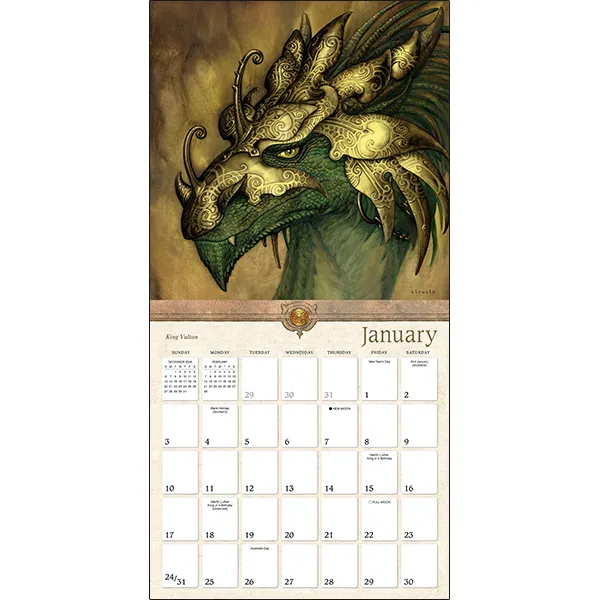 Sellers Publishing Dragons by Ciruelo 2027 wandkalender draken