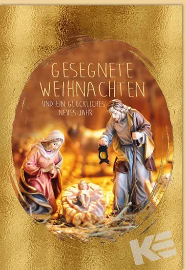 Kurt Eulzer 22-1221 kerstkaart kribbe gezegend