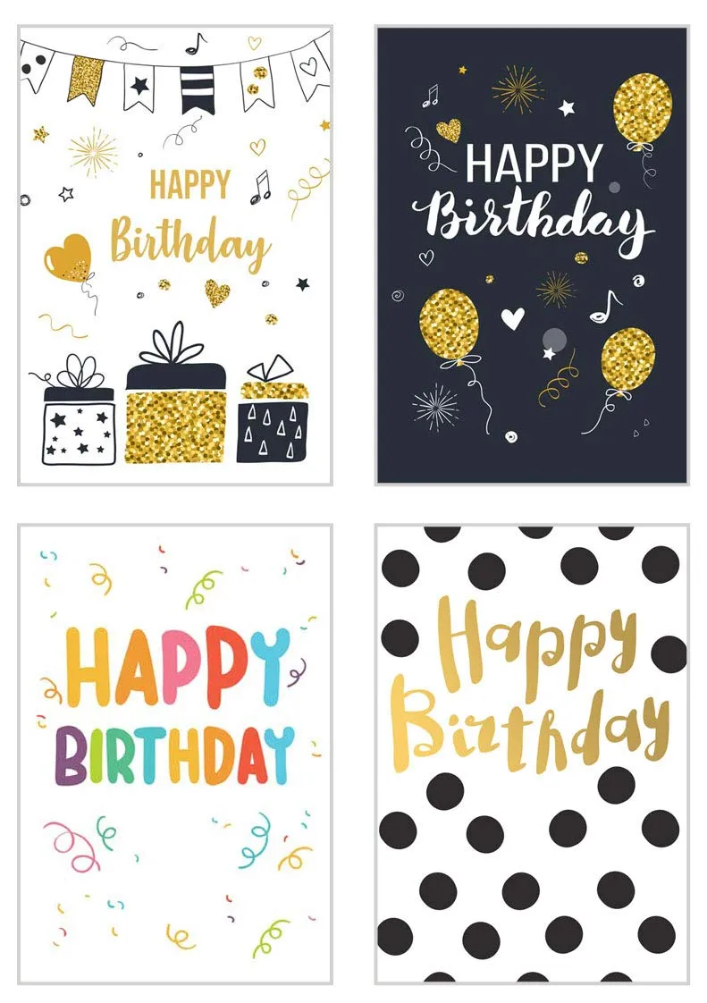 Edition Seidel 20538 verjaardagskaarten set 12 met envelop