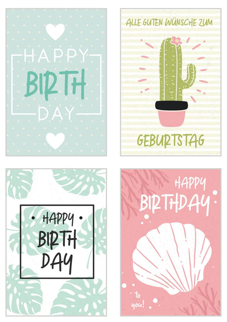 Edition Seidel 20365 verjaardagskaarten set 20 met envelop