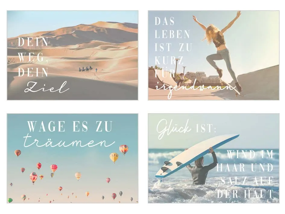 Edition Seidel Leben Momente 23008 ansichtkaarten spreuken set 25