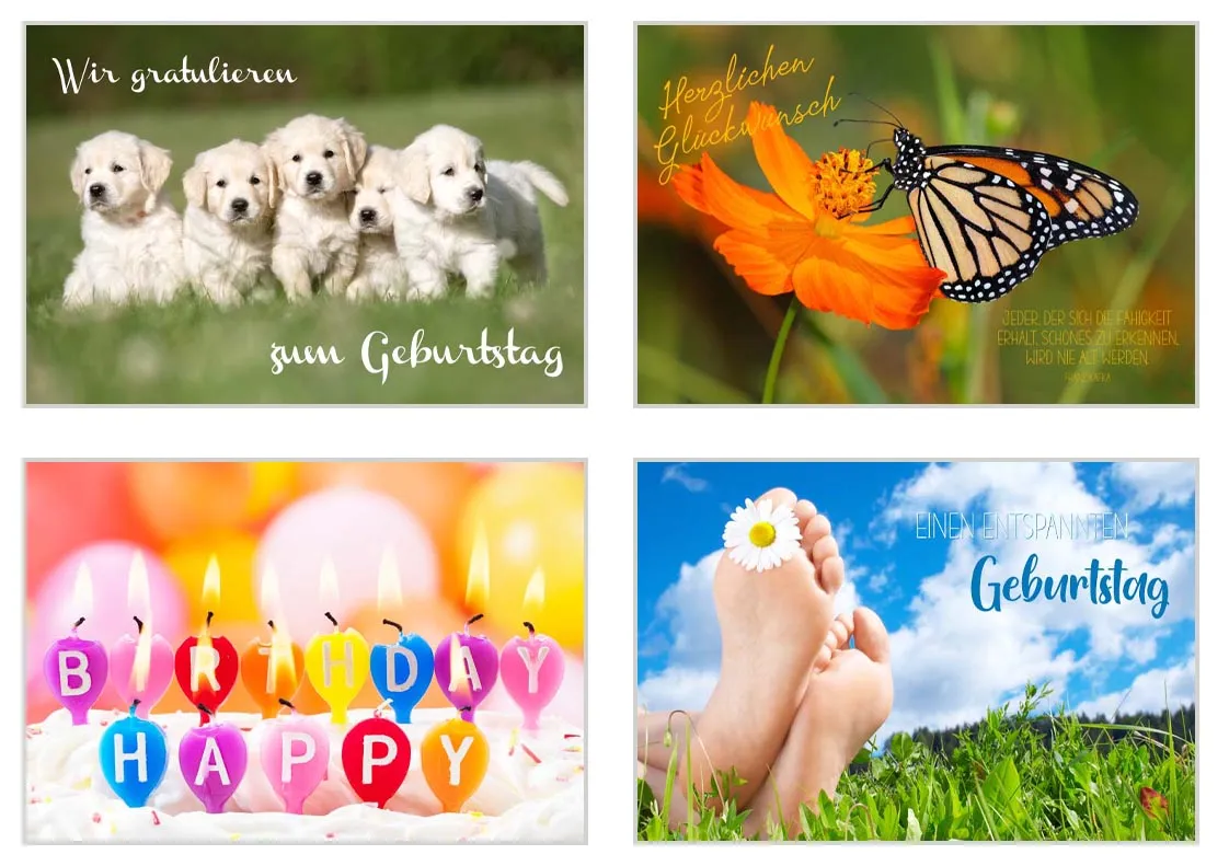 Edition Seidel SW02 verjaardagskaarten set 20 met envelop
