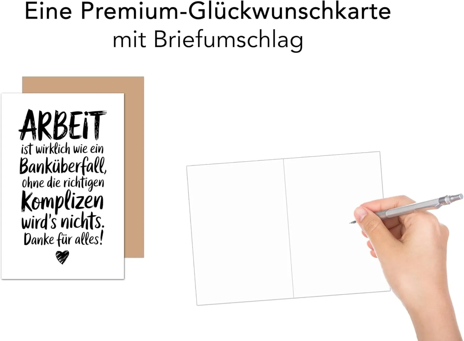 Edition Seidel AS151 afscheidskaart bedankt met envelop