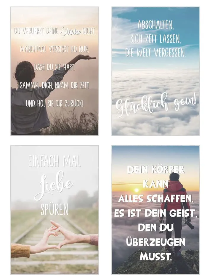 Edition Seidel Leben Momente postkaarten set 25 spreuk