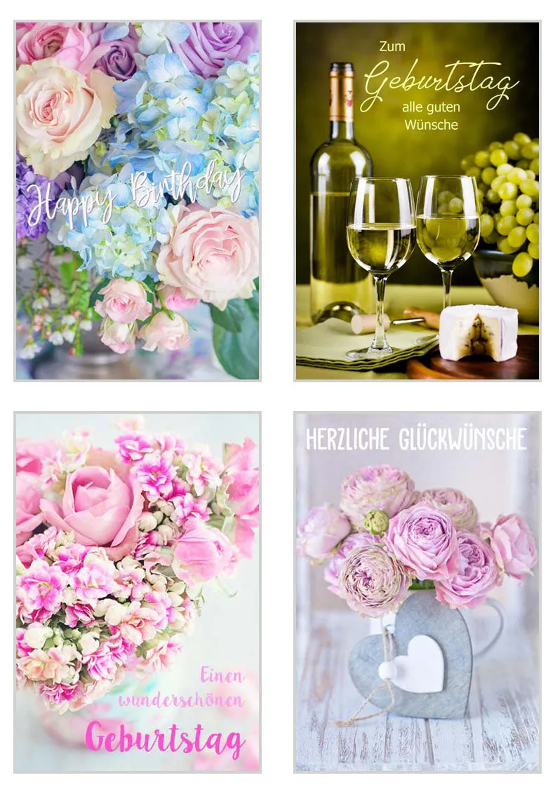 Edition Seidel 20363 verjaardagskaarten set 20 met envelop premium