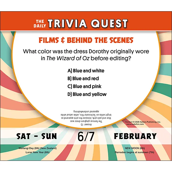 Sellers Publishing Daily Trivia Quest 2027 dagkalender