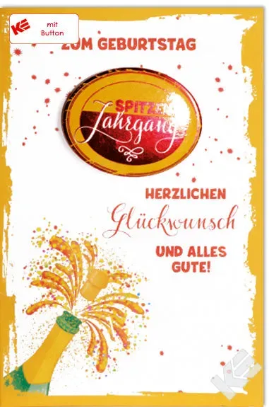 Kurt Eulzer 51-1245 button Sekt Spitzenjahrgang kurk geprägd