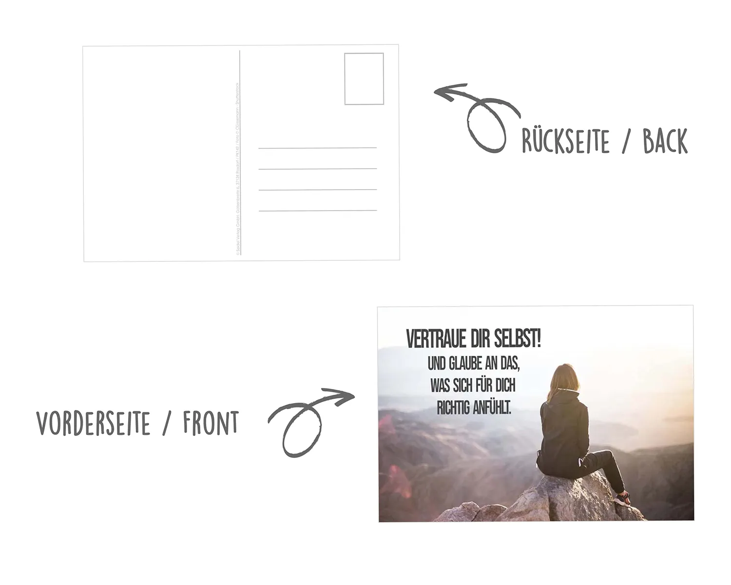 Edition Seidel Leben & Momente SW02 postkaarten set 40 met spreuk