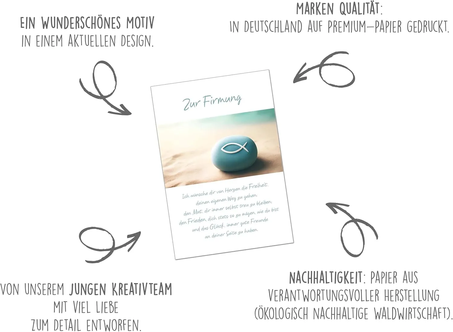 Edition Seidel vormselkaart FI141 strand met envelop