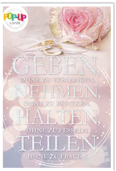Kurt Eulzer 91-1106 pop-up kaart rozen ringen 1 stuk