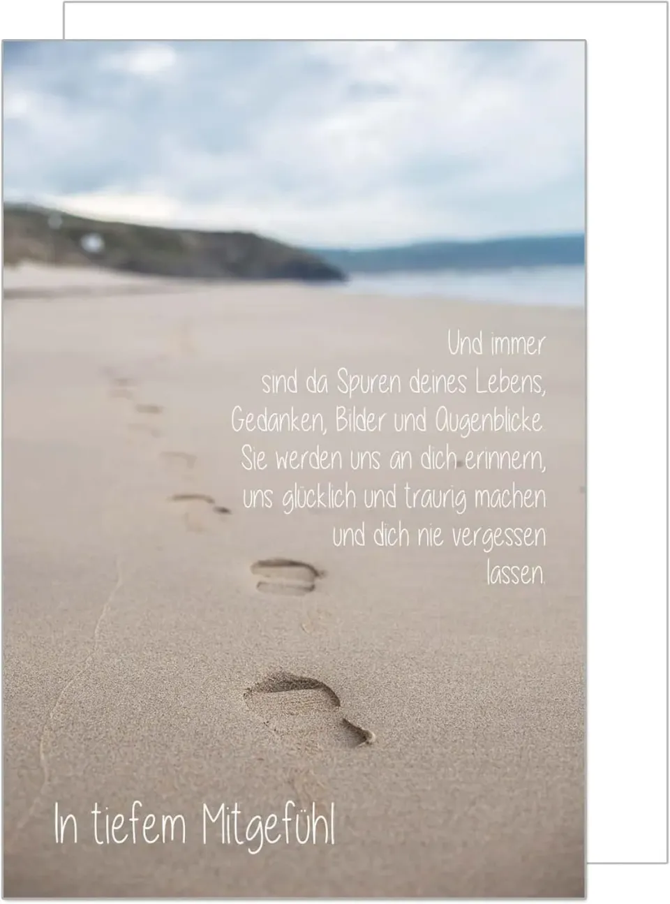 Edition Seidel T1078 rouwkaart strand voetsporen